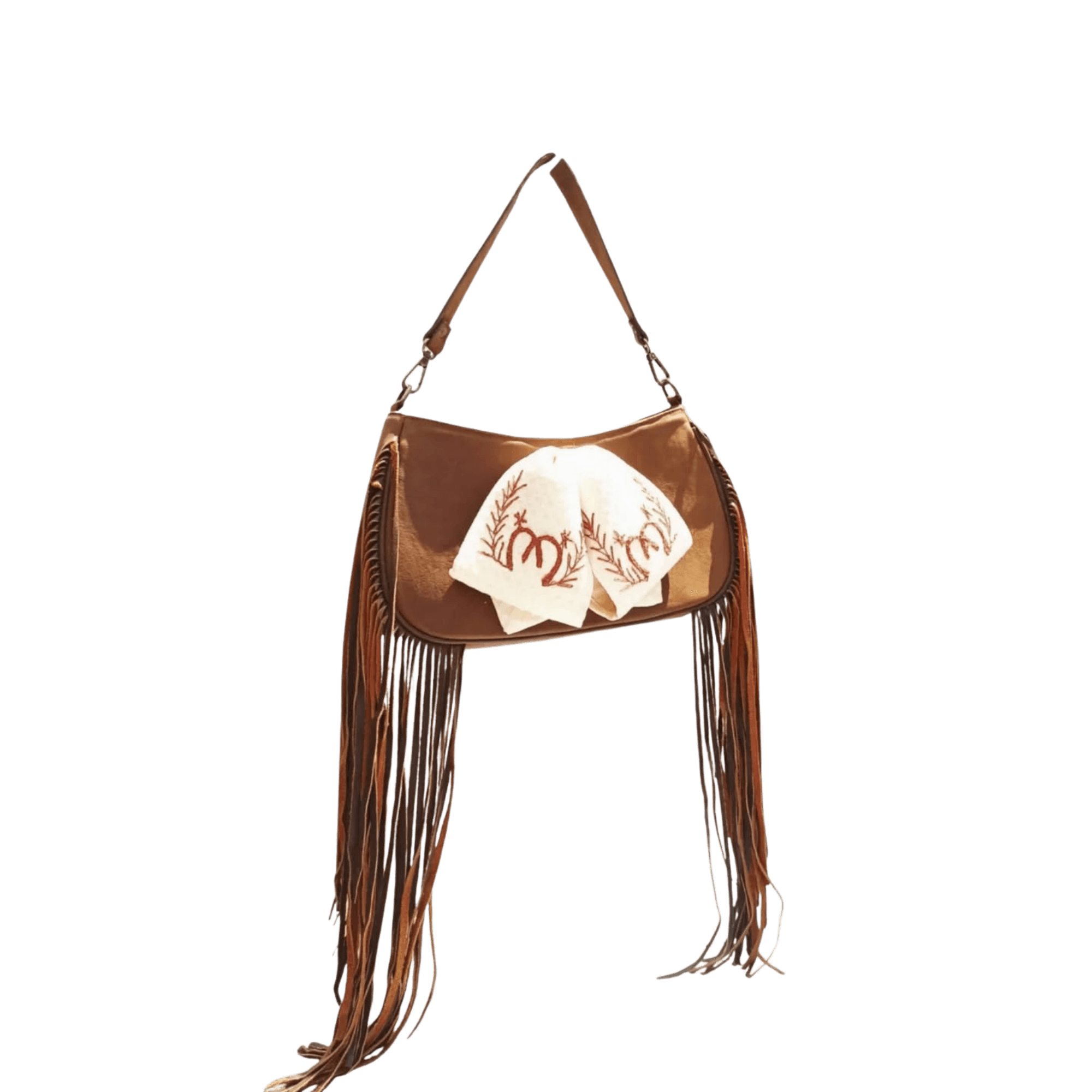 Bolsa de flecos VG en piel de pitón, hecha a mano